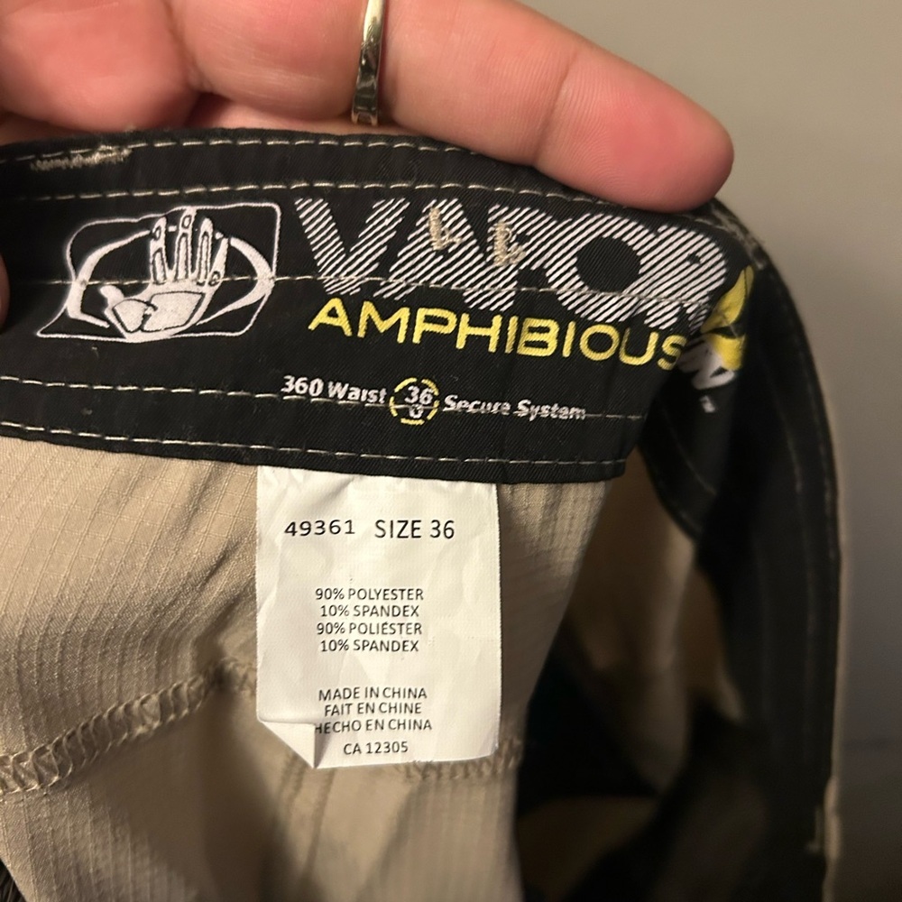 Vapor shorts - tan “amphibious” stretch ripstop cargo - Picture 7 of 10